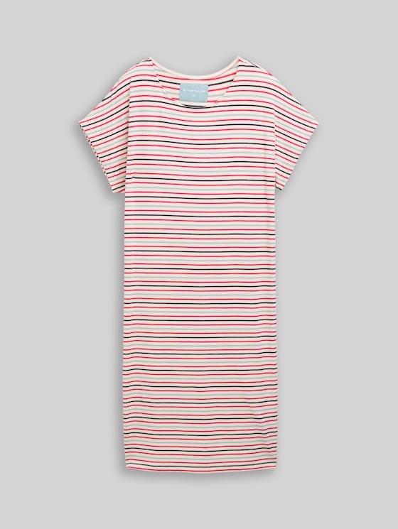 Striped nightdress - white-medium-horizontal stripe