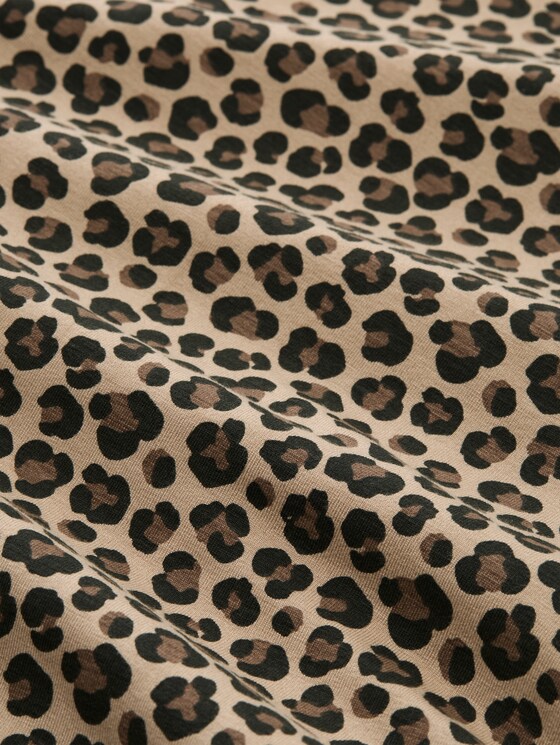 Pyjama set with leopard print - braun-mittel-Allover