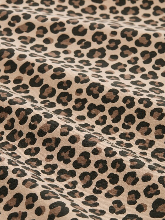 Nightdress with leopard print - braun-mittel-Allover