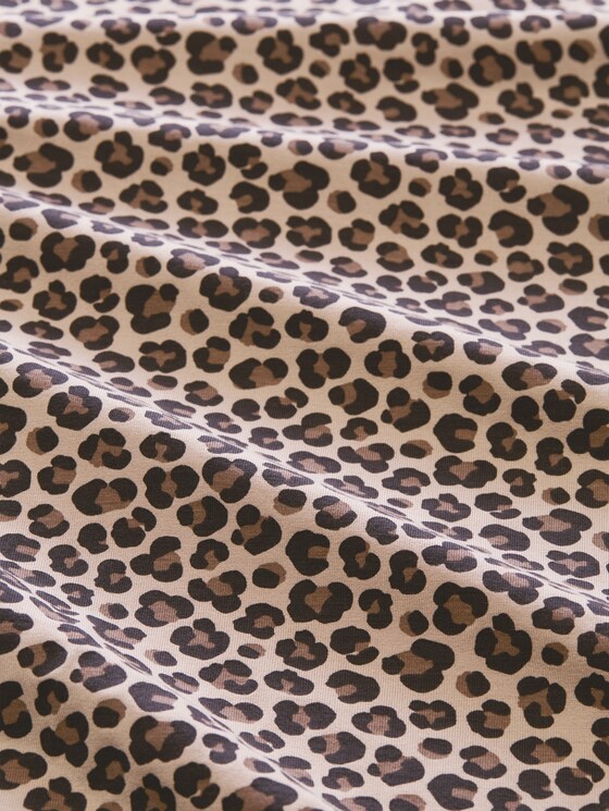 Nightdress with animal print - braun-mittel-Allover