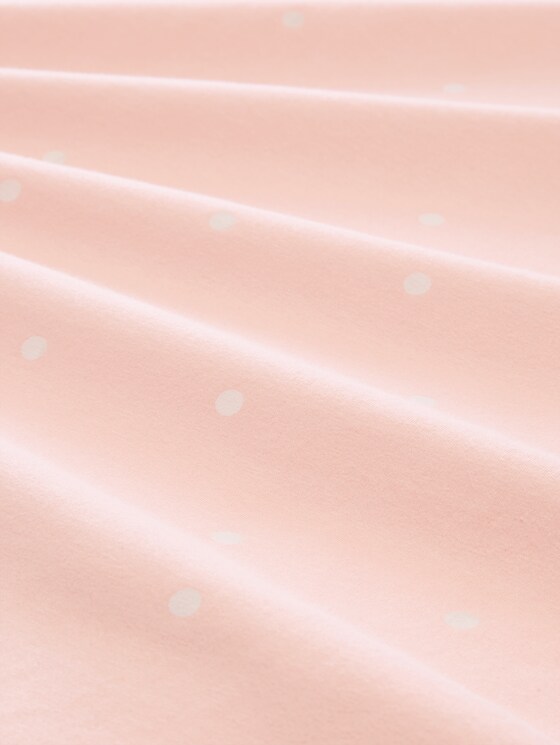 Cotton nightdress with polka dot print - red-light-dots