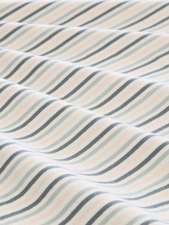 Striped cotton nightdress - grün-hell-Ringel