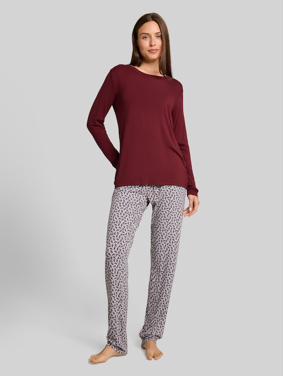 Pyjama set with all-over print - red-medium-allover