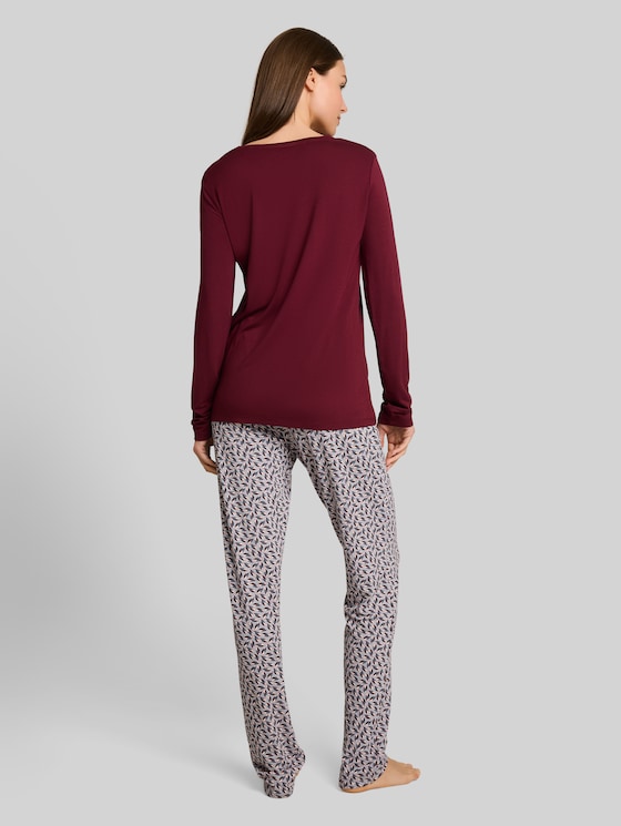 Pyjama set with all-over print - red-medium-allover