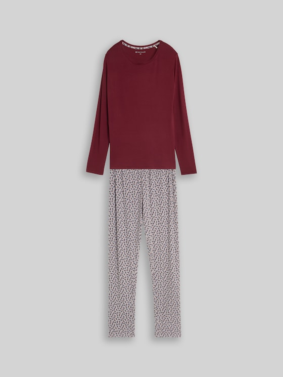 Pyjama set with all-over print - red-medium-allover