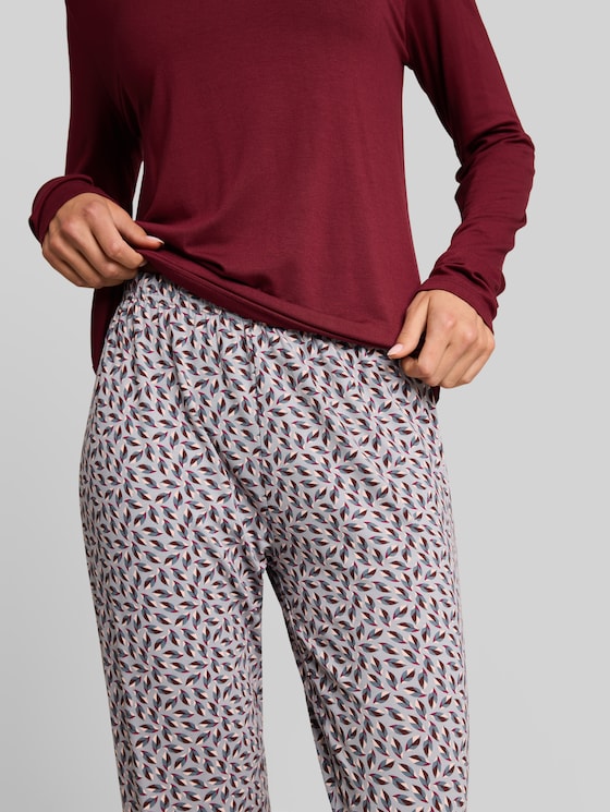 Pyjama set with all-over print - red-medium-allover