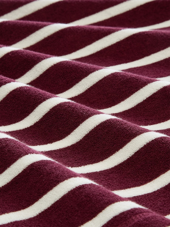 Pyjama set in terry cloth - red stripes