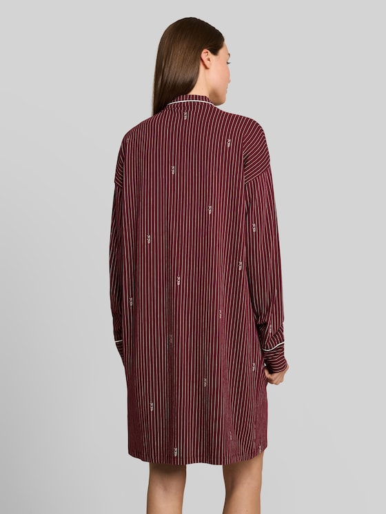 Striped nightdress - red-medium-stripes