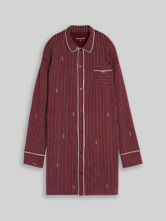 Striped nightdress - red-medium-stripes