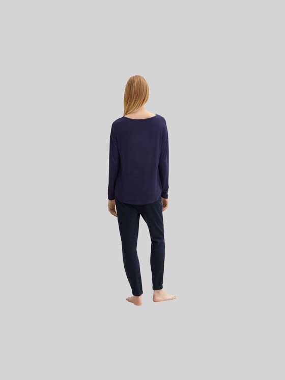 Pyjama top - dark blue uni