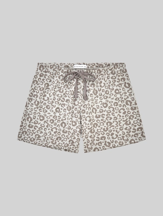 Pyjama shorts with print - grey-medium-allover