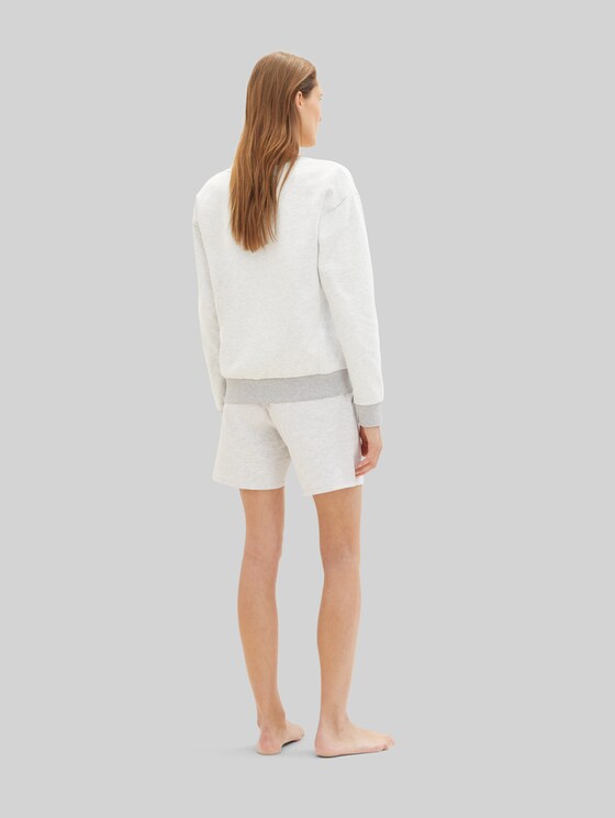 Loungewear Sweat shorts - weiß-mittel-melange