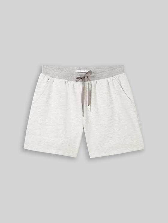 Loungewear Sweat shorts - weiß-mittel-melange
