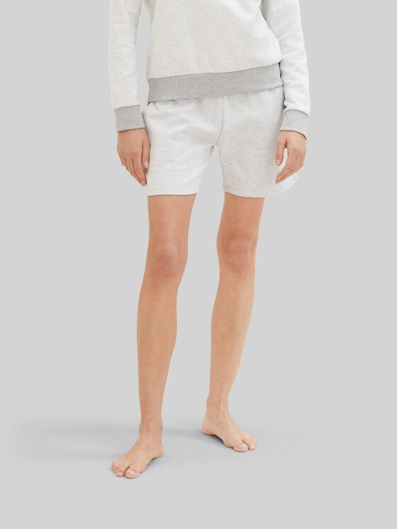 Loungewear Sweat shorts - weiß-mittel-melange