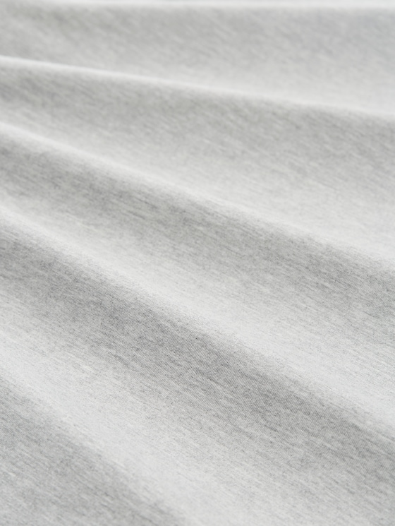 Loungewear T-shirt in melange look - grey-medium-melange