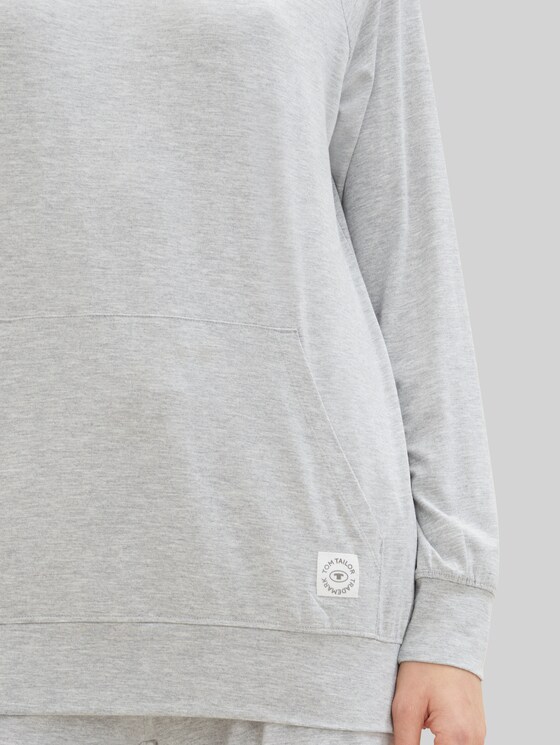 Loungewear Sweatshirt in melange look - grey-medium-melange