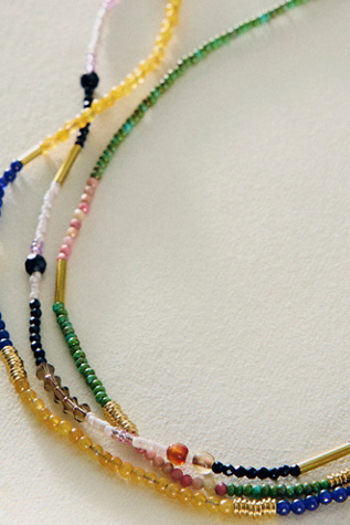 Muse Semi-Precious Short Beaded Layering Necklace