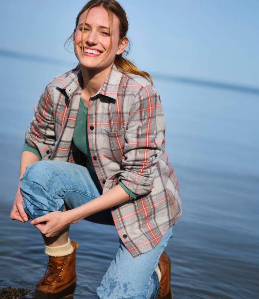 Women's Scotch Plaid Flannel Shirt, Relaxed