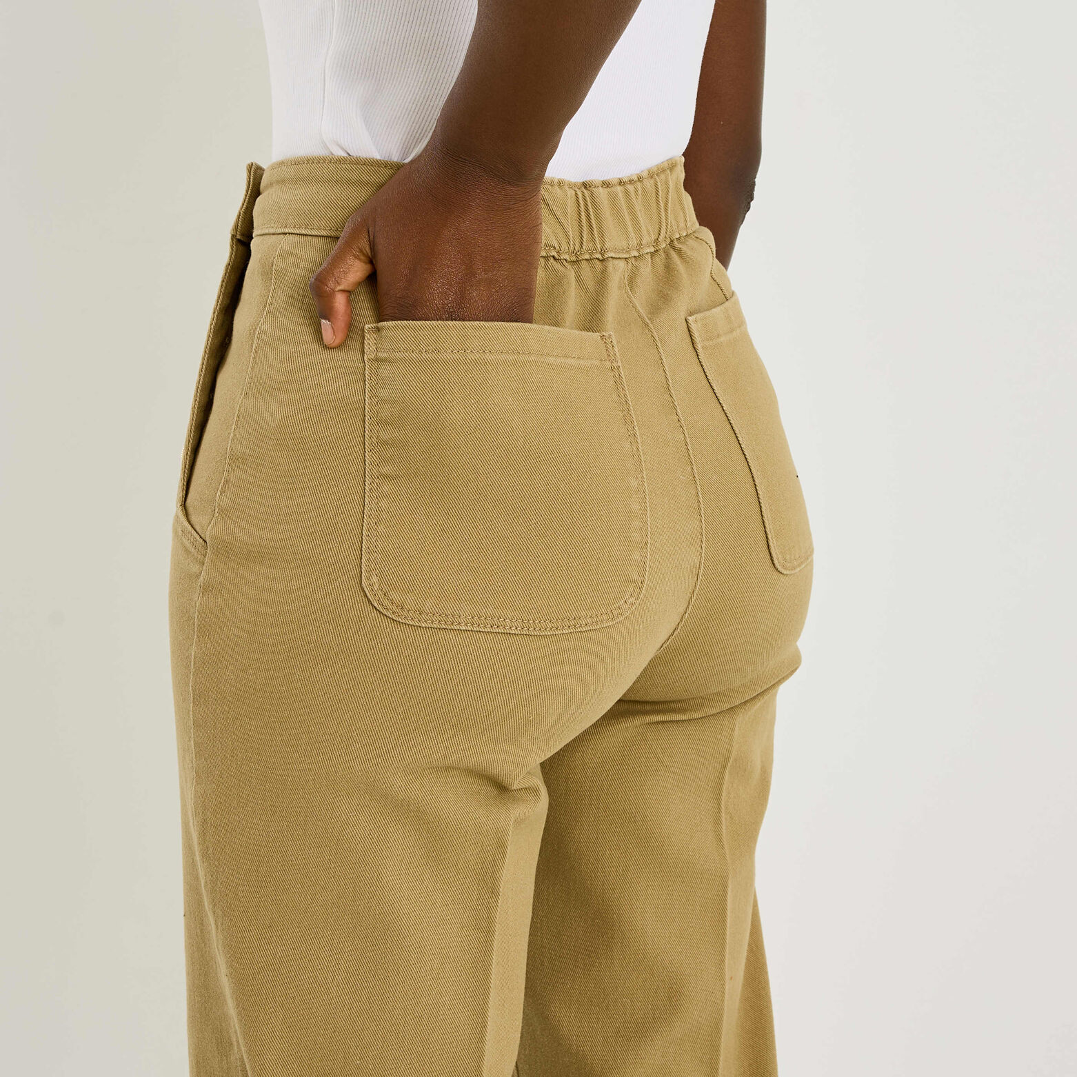 Jean flare à pont POMPON F02 femme - CAMEL