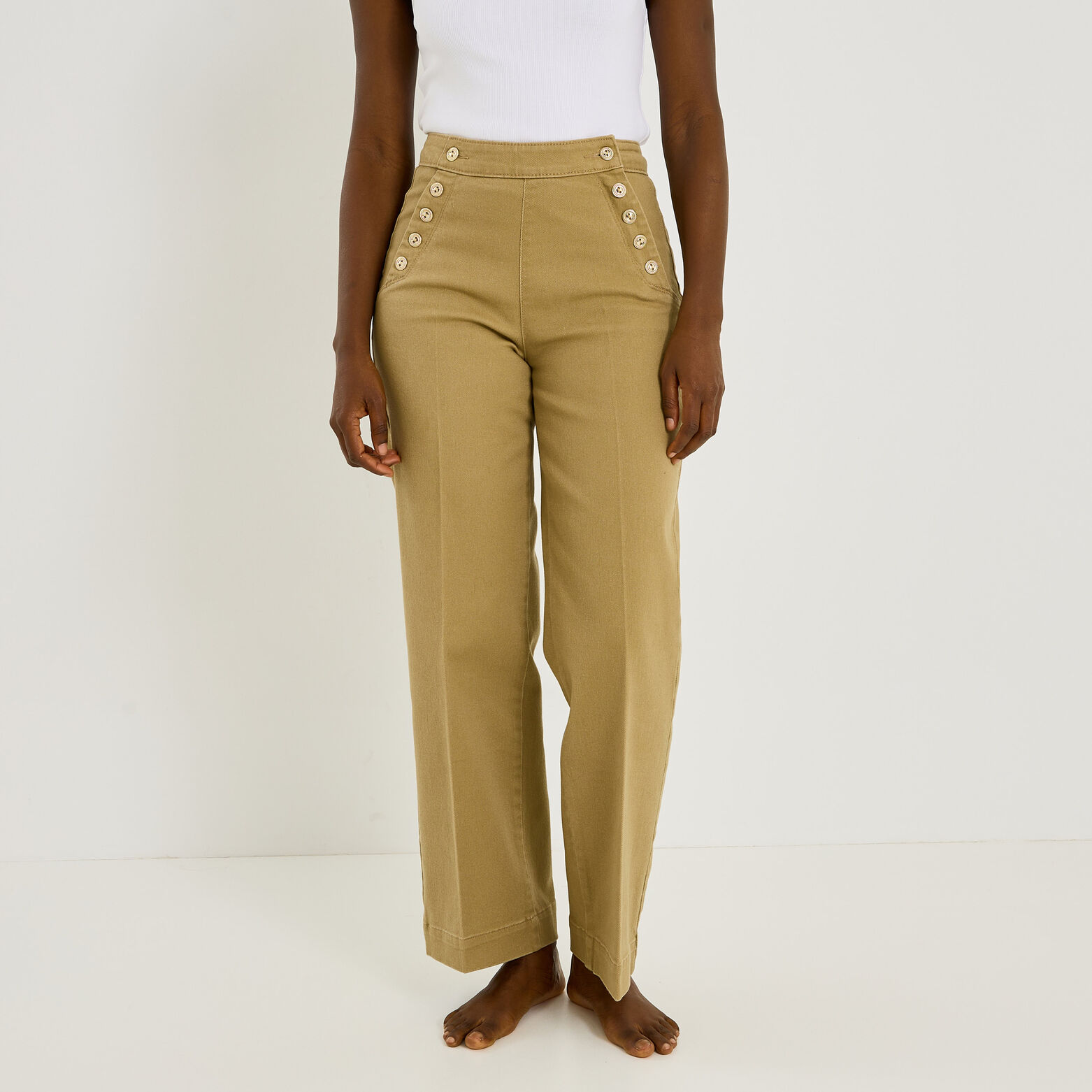 Jean flare à pont POMPON F02 femme - CAMEL