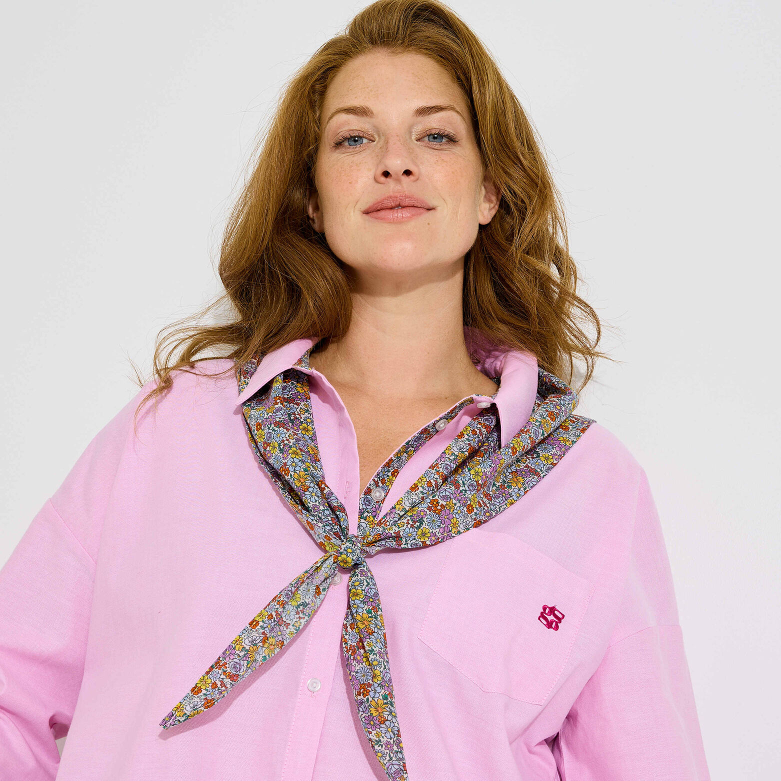 Chemise avec bandana femme - ROSE PALE