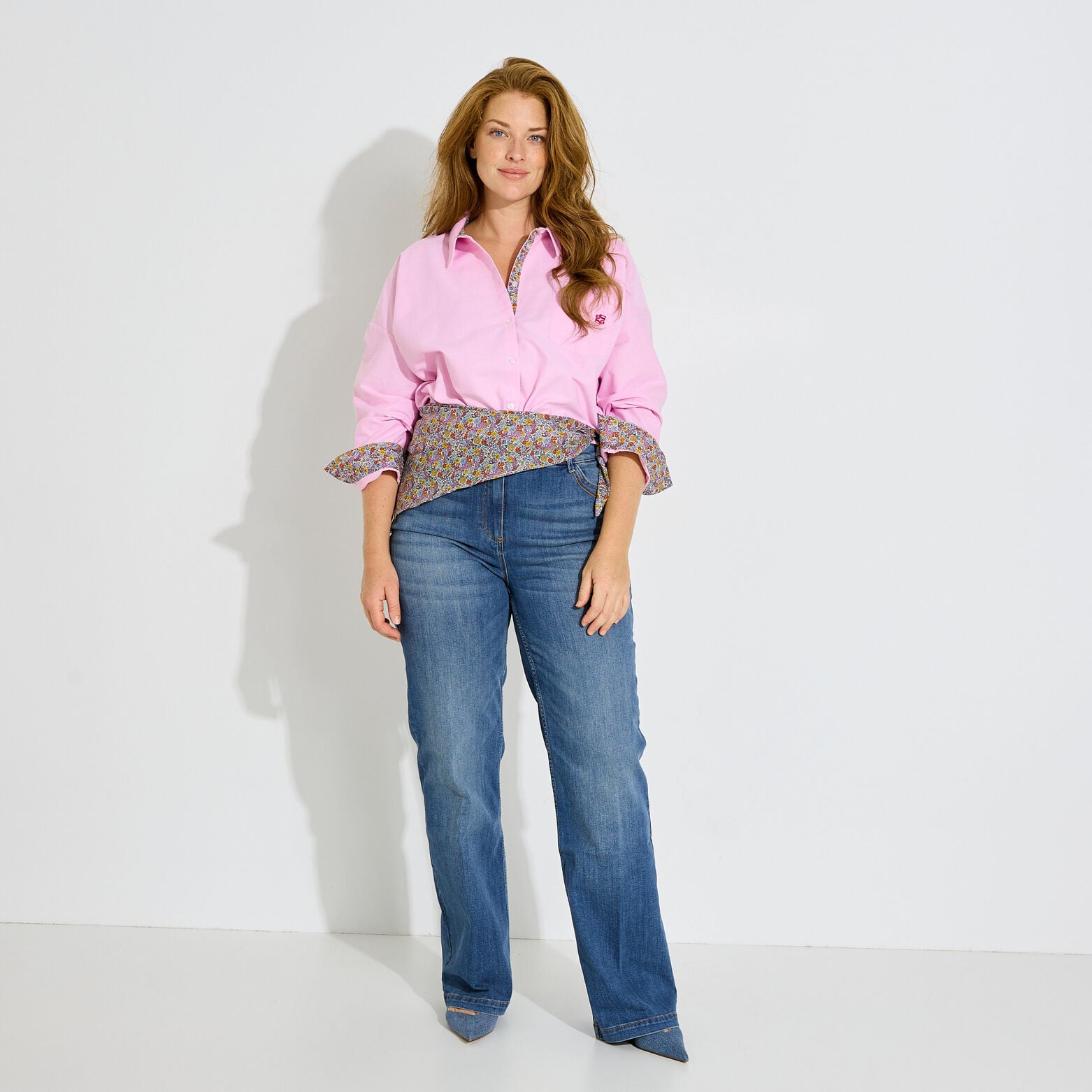 Chemise avec bandana femme - ROSE PALE