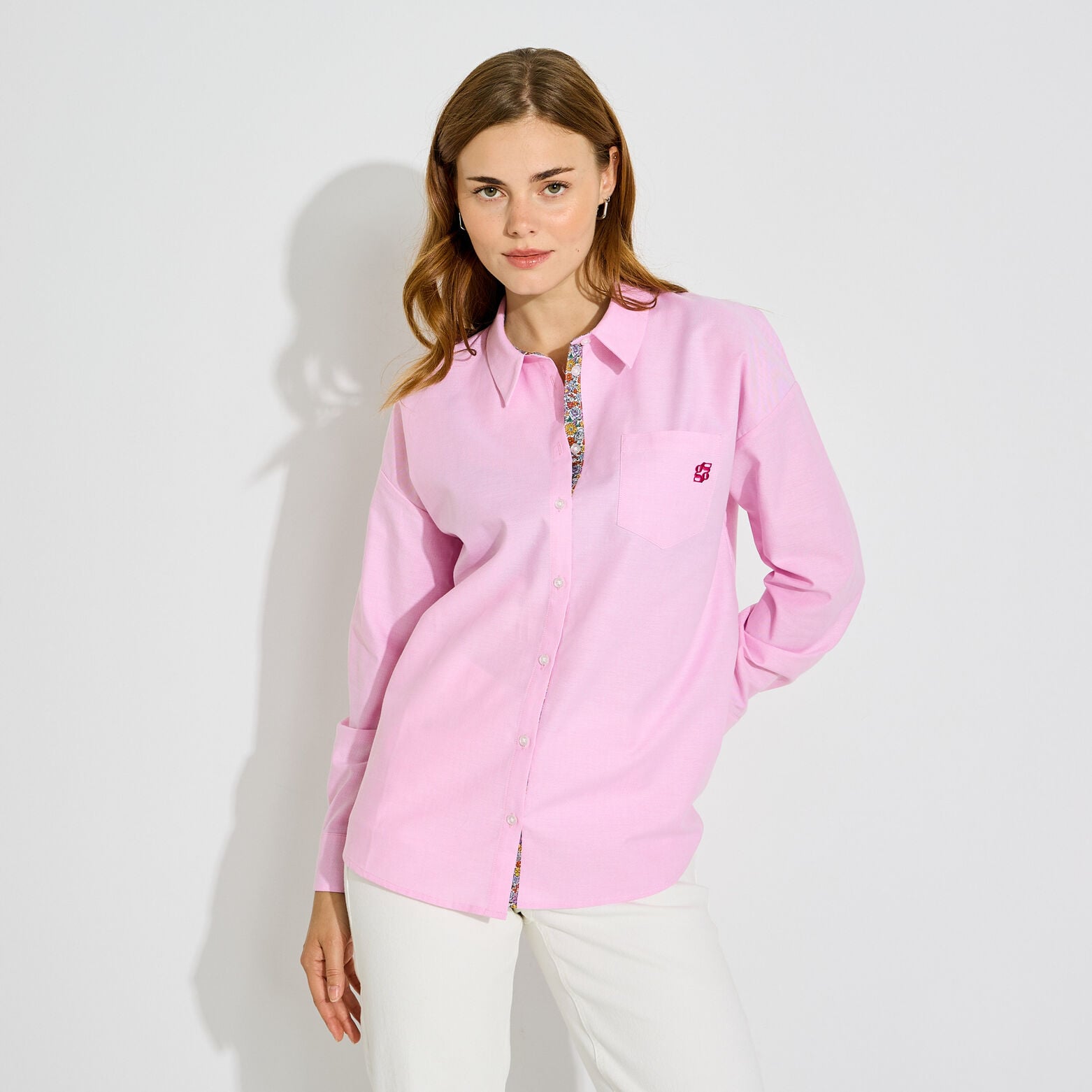 Chemise avec bandana femme - ROSE PALE