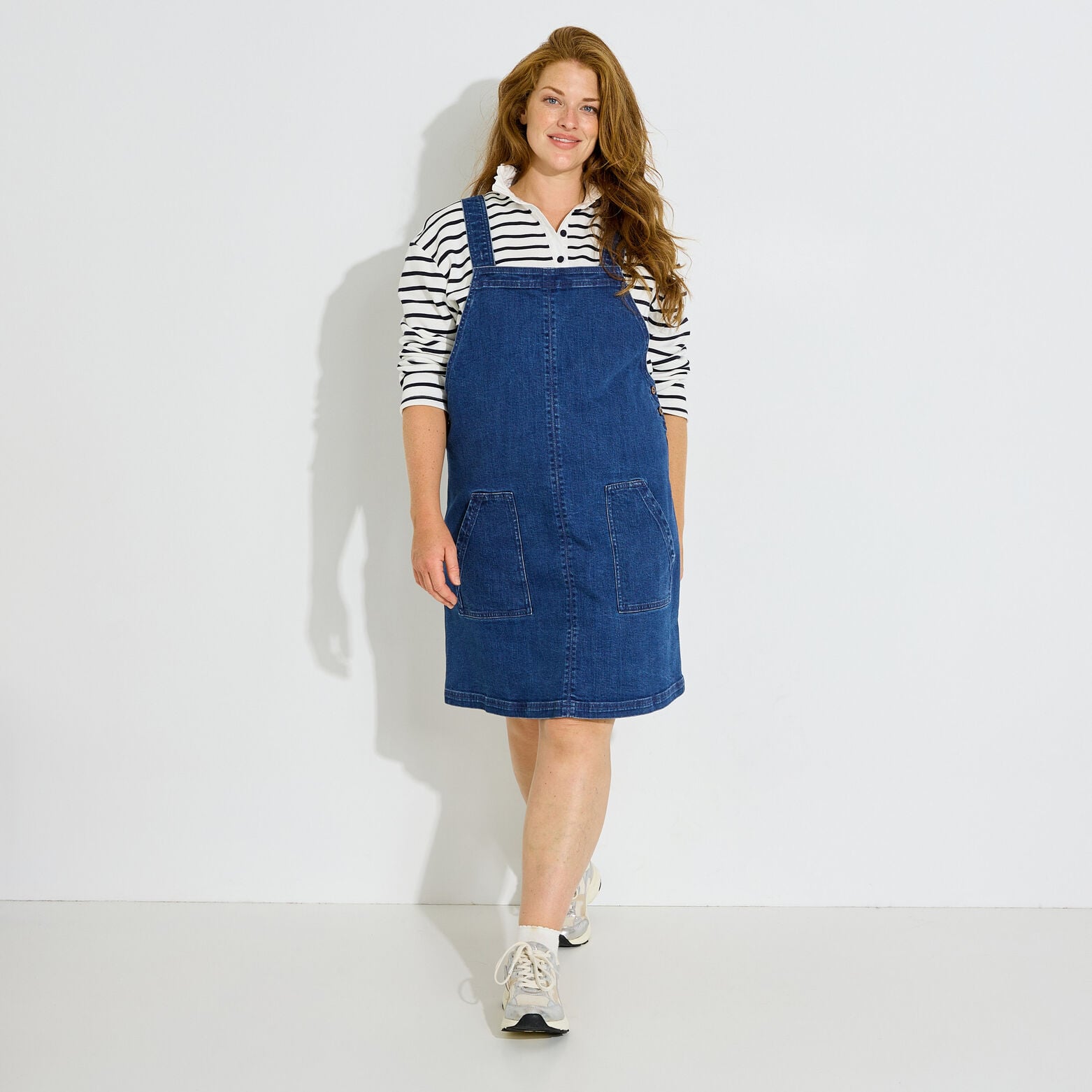Robe chasuble en jean femme - STONE