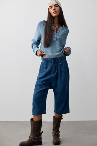 We The Free Maven Crop Harem Pants - Sailor Blue