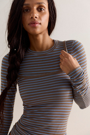 Just Enough Stripe Cami - Brown