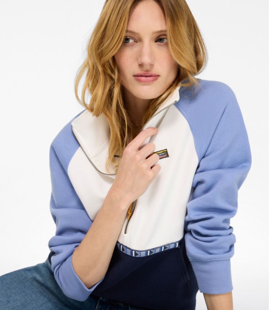 Women's Mountain Classic Sweatshirt, Half-Zip Colorblock