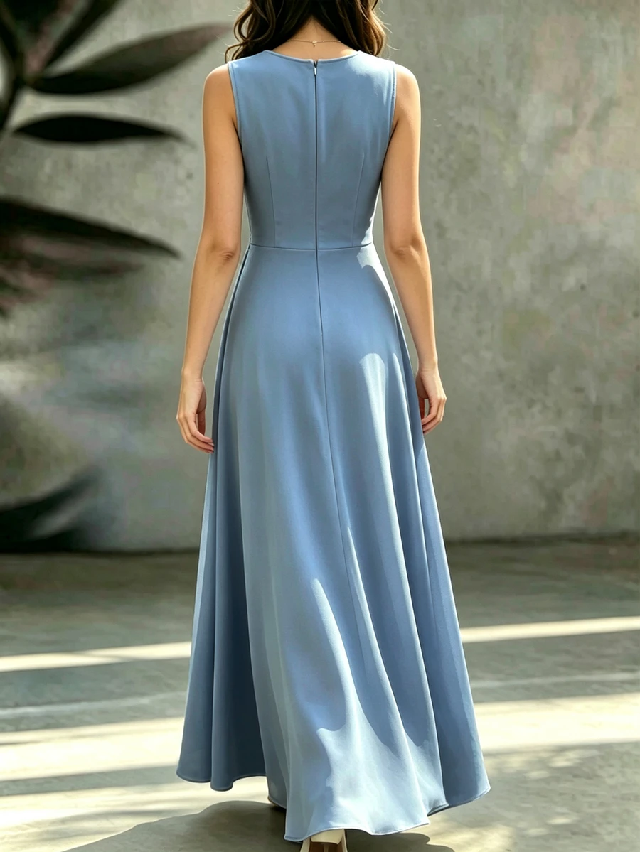 SHEIN Women's New V-Neck Elegant Long Sleeveless Dress, Party Dress, Date Dress, - image 2