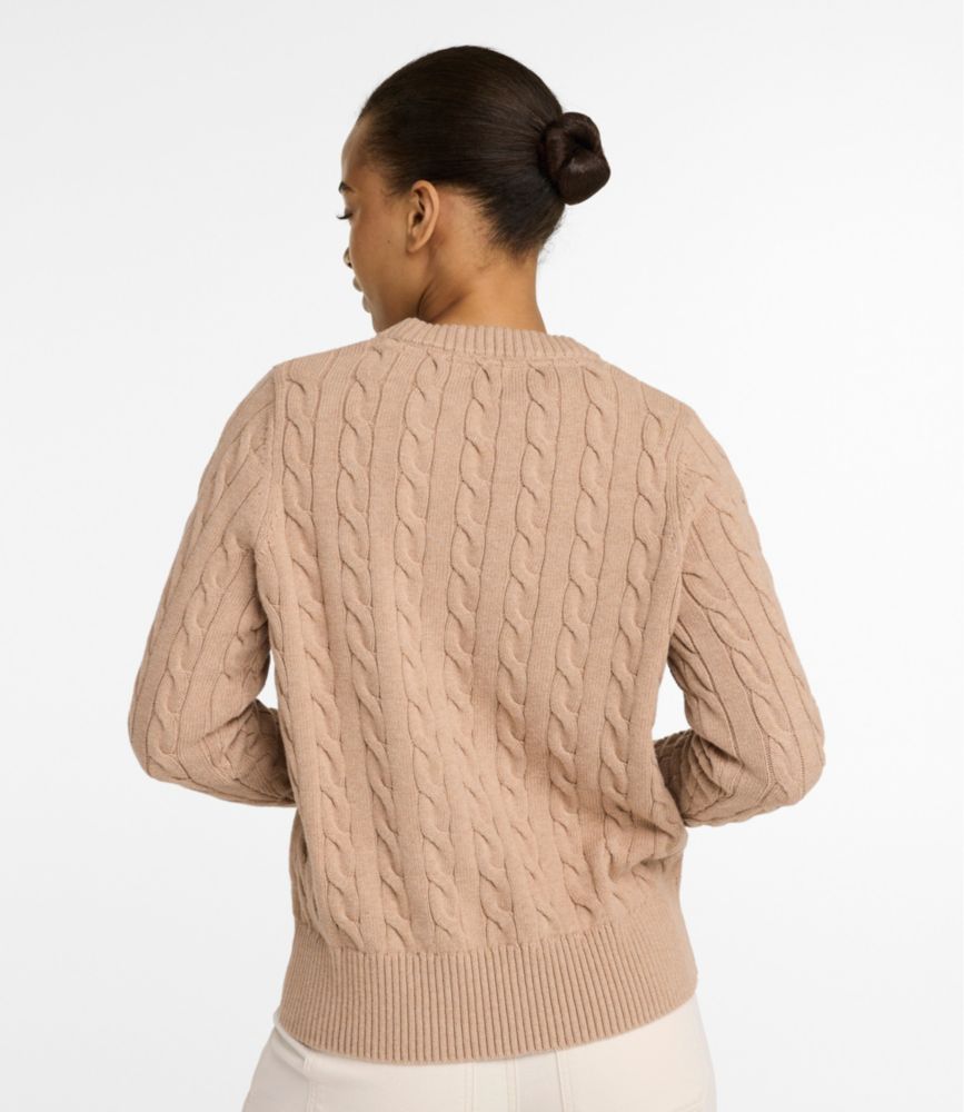 Women's The Original Double L® Sweater, Cable Crewneck