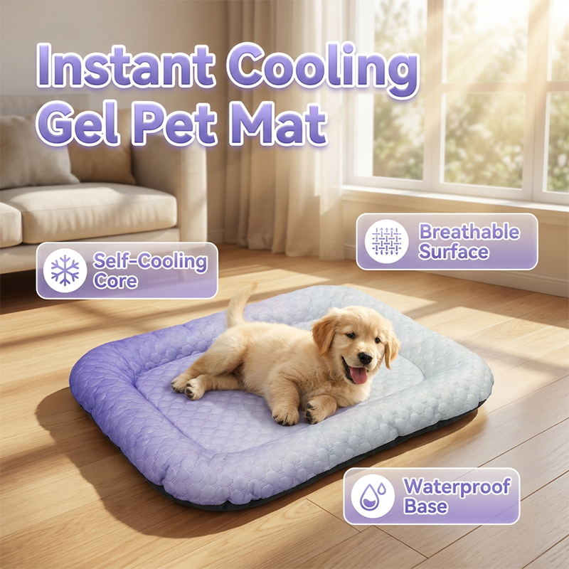 Pet Cooling Pad Mat For Dogs And Cats - Ice Silk Summer Cool Bed Blanket In Gradient Colours