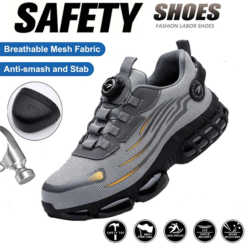 Men’s Dial Lace Slip Resistant Work Sneakers
