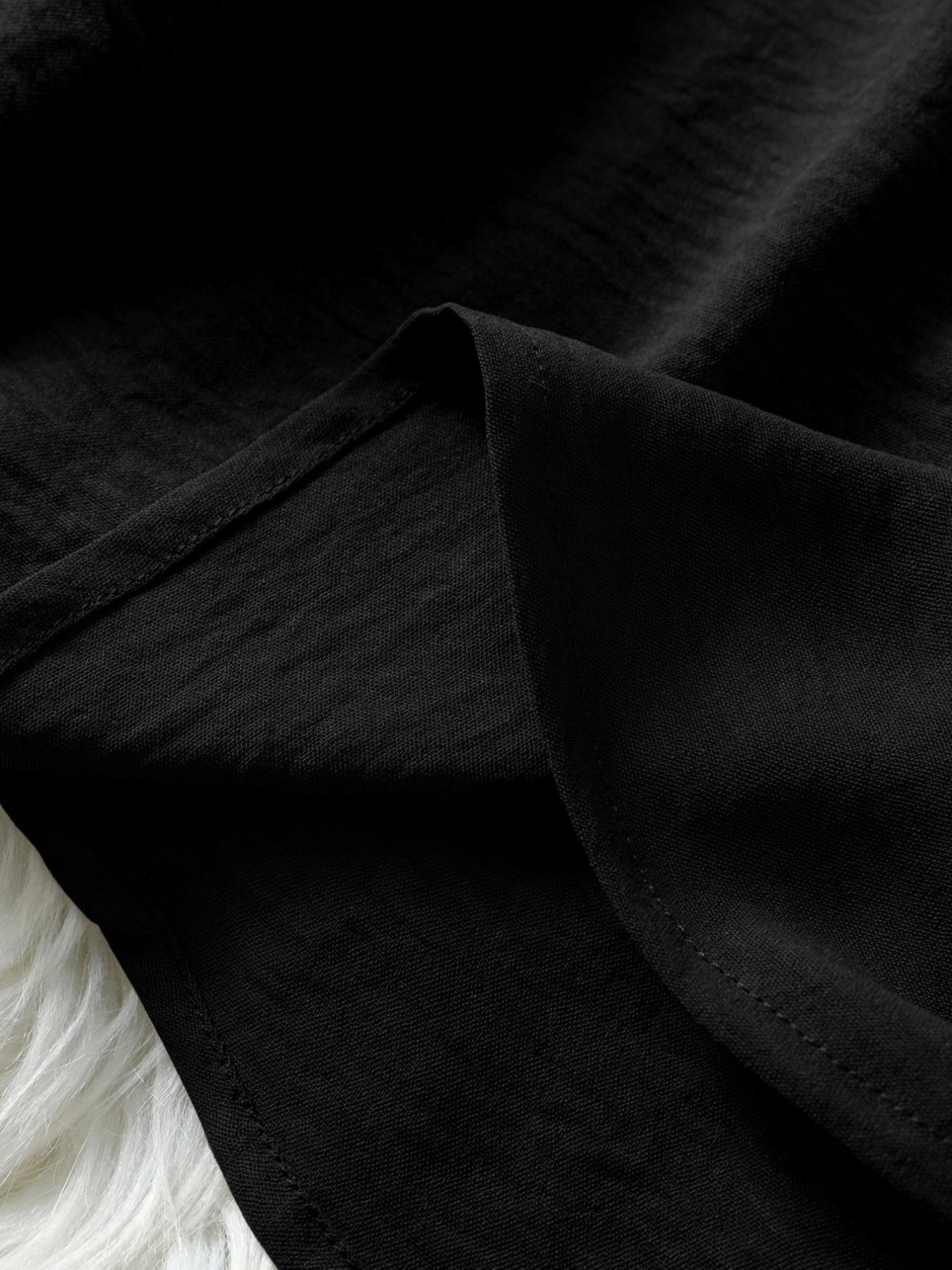 Elegant Polyester V Neck Loose Fit Short Sleeve Blouse Shirt for Women, 100% Polyester, Regular Length, 145g/m&sup2;, Casual Everyday Weekend Top Womenswear