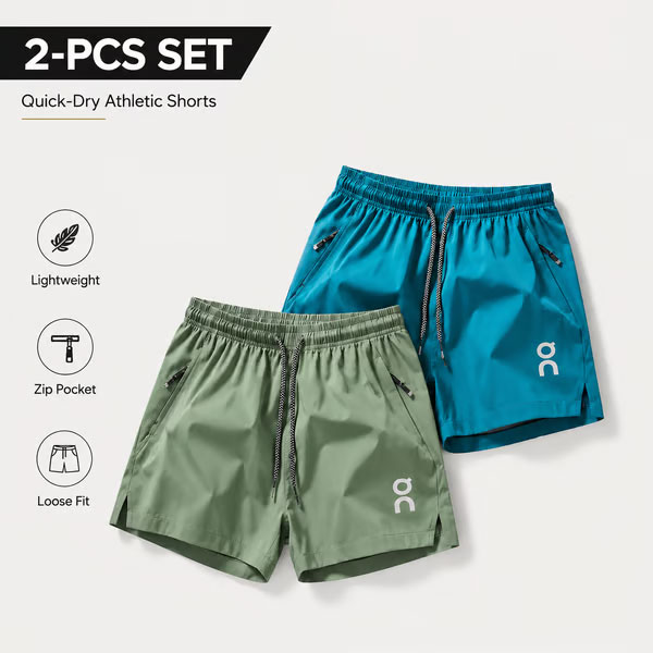 🔥 HOT SALE 🔥❄️ Ice Silk Quick-Dry Athletic Gym Shorts 4-Piece Pack – Unrestricted Breathable Comfort