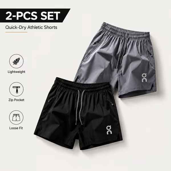 🔥 HOT SALE 🔥❄️ Ice Silk Quick-Dry Athletic Gym Shorts 4-Piece Pack – Unrestricted Breathable Comfort