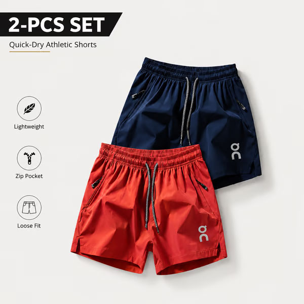 🔥 HOT SALE 🔥❄️ Ice Silk Quick-Dry Athletic Gym Shorts 4-Piece Pack – Unrestricted Breathable Comfort