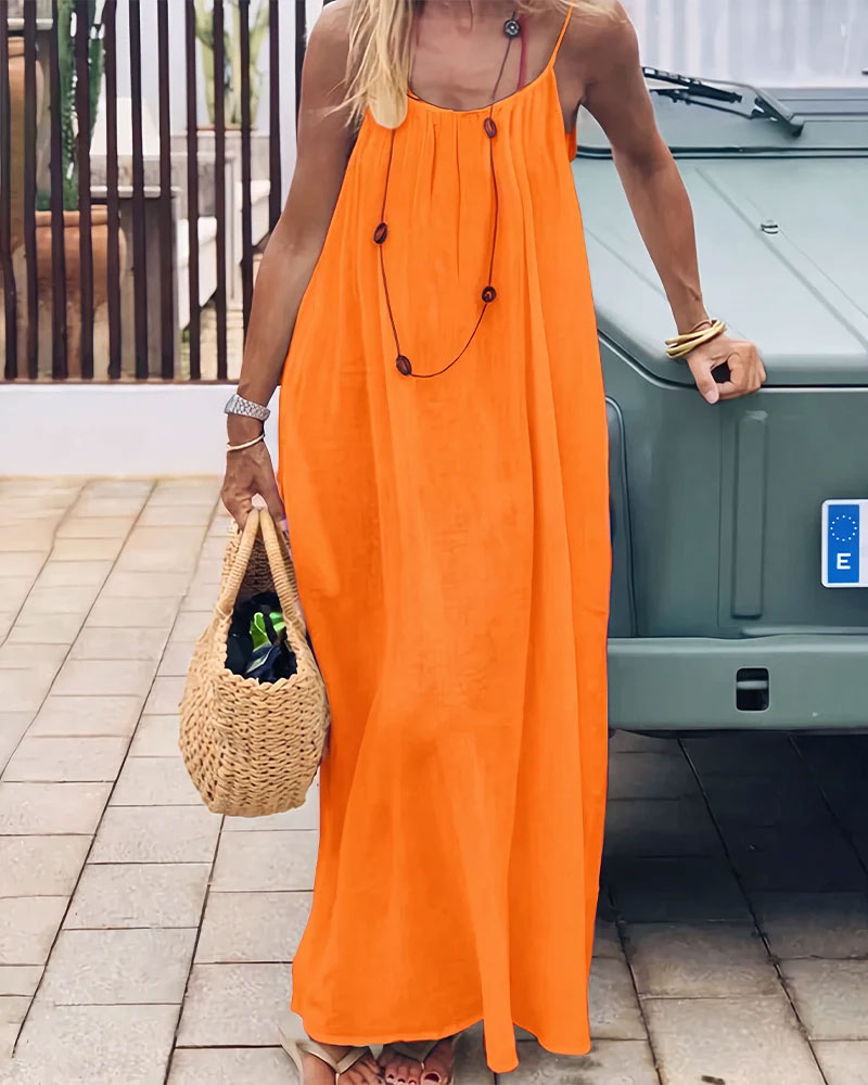 Women's Solid Color Backless Cami Dress(Buy 2 Free Shipping)