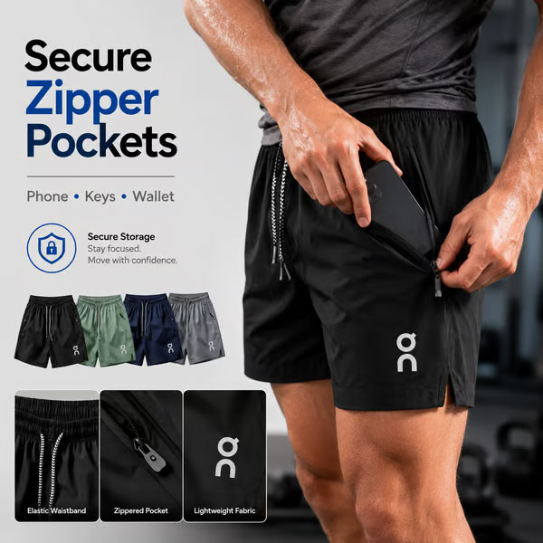 🔥 HOT SALE 🔥❄️ Ice Silk Quick-Dry Athletic Gym Shorts 4-Piece Pack – Unrestricted Breathable Comfort