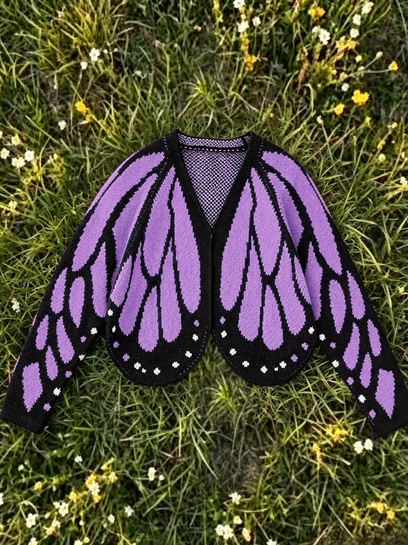 Women's Trendy Butterfly Wings Knit Cardigan