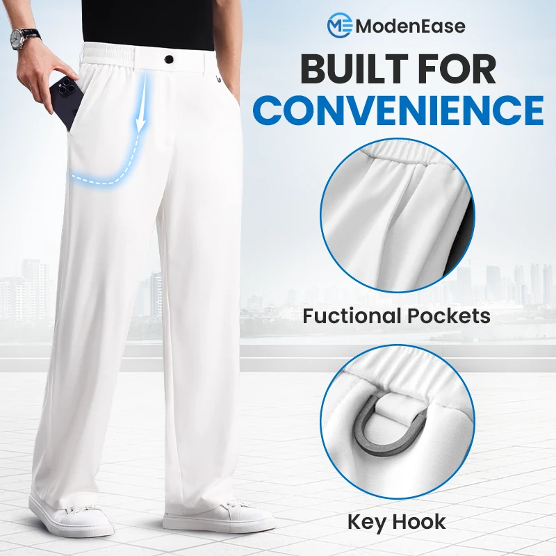 ModenEase - Ultra Comfort Ice Silk Flexible Casual Pants