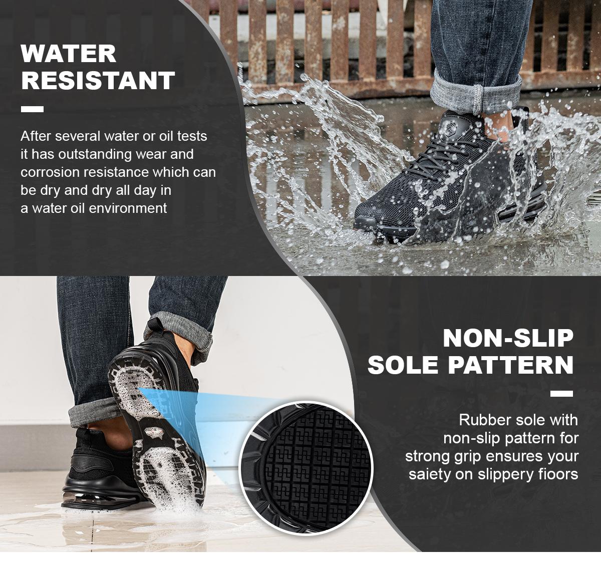 【SummerFinds】Upgraded SRC oil-resistant non-slip work shoes with four-way stretch waterproof fly knit. Light lace-up closed-toe black sneakers for men & women, great for chefs, nurses, kitchen/hospital staff. TikTok Back to School #tiktokshopsummersale 【SummerFinds】Upgraded SRC oil-resistant non-slip work shoes with four-way stretch waterproof fly knit. Light lace-up closed-toe black sneakers for men & women, great for chefs, nurses, kitchen/hospital staff. TikTok Back to School #tiktokshopsummersale