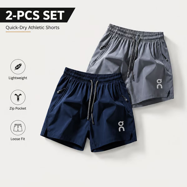 🔥 HOT SALE 🔥❄️ Ice Silk Quick-Dry Athletic Gym Shorts 4-Piece Pack – Unrestricted Breathable Comfort