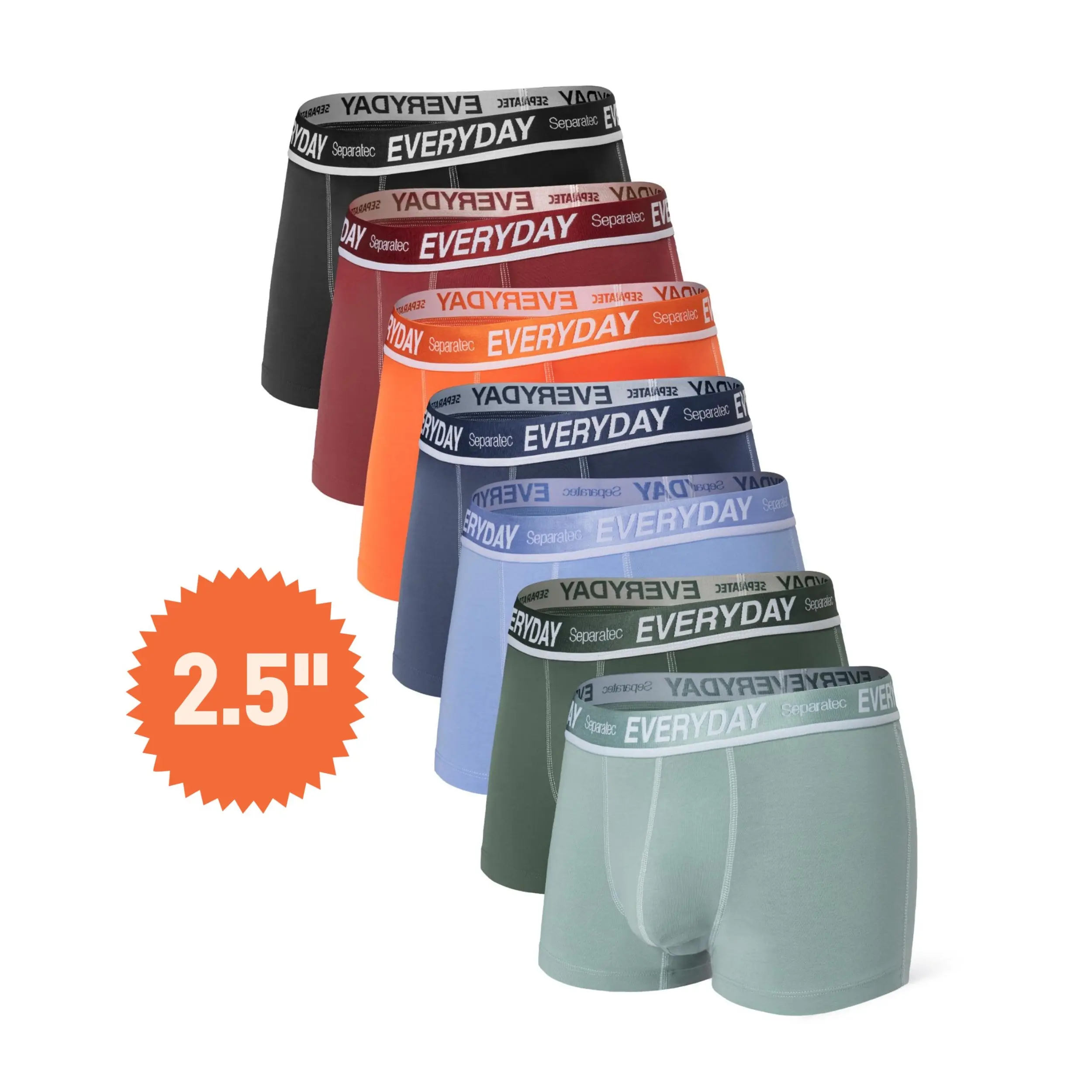 Men's Dual Pouch Boxer Briefs, Soft Plain Cotton Spandex Underwear, Breathable & Anti-Chafe