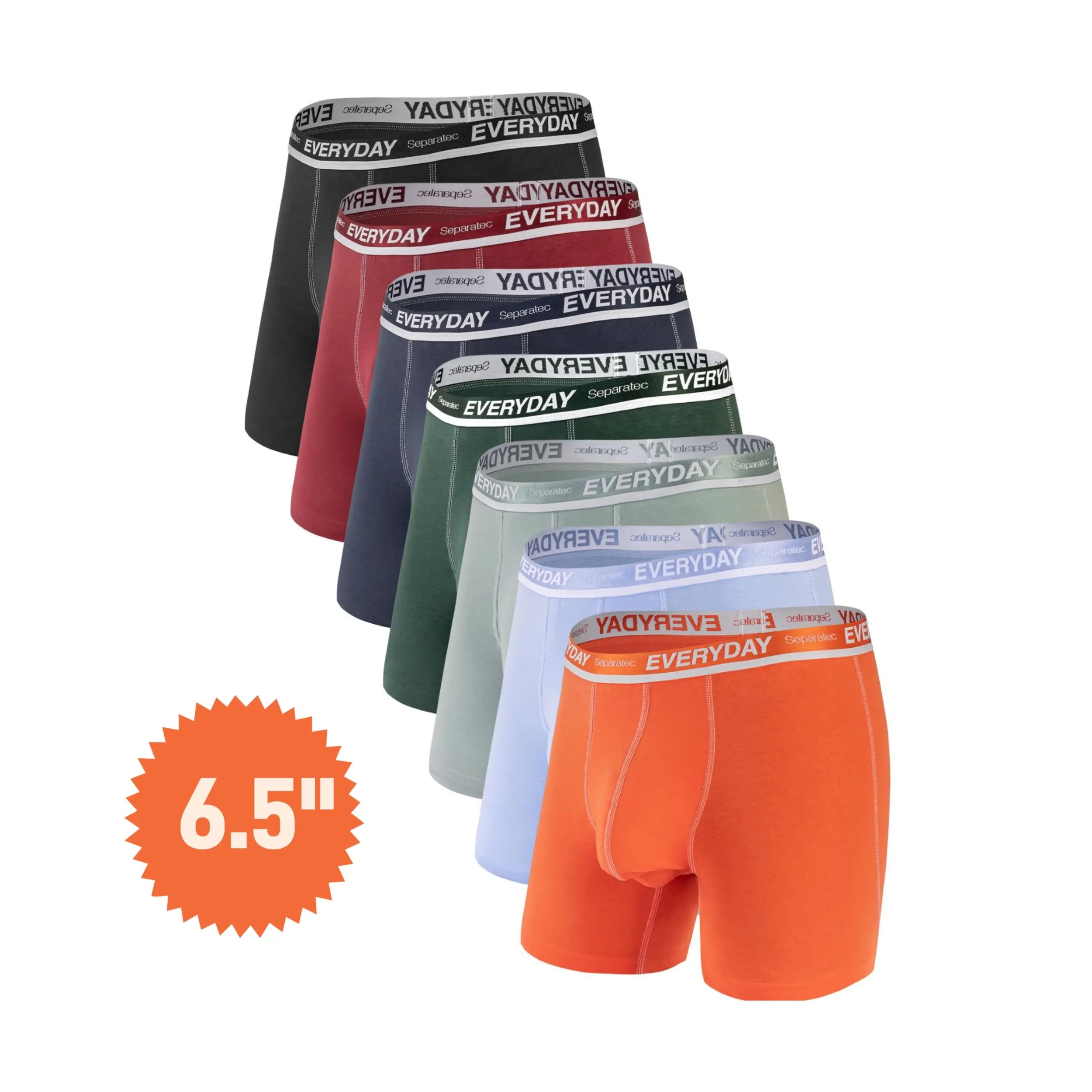Men's Dual Pouch Boxer Briefs, Soft Plain Cotton Spandex Underwear, Breathable & Anti-Chafe