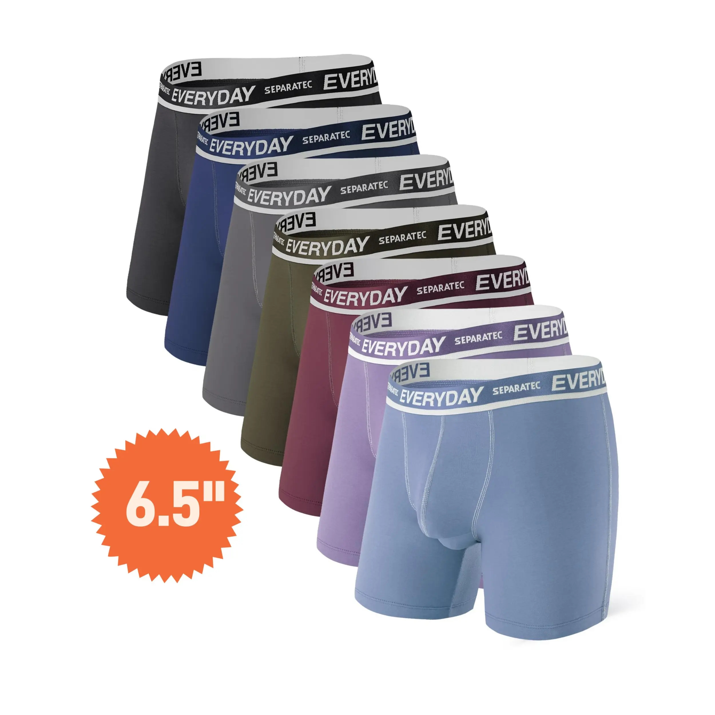 Men's Dual Pouch Boxer Briefs, Soft Plain Cotton Spandex Underwear, Breathable & Anti-Chafe