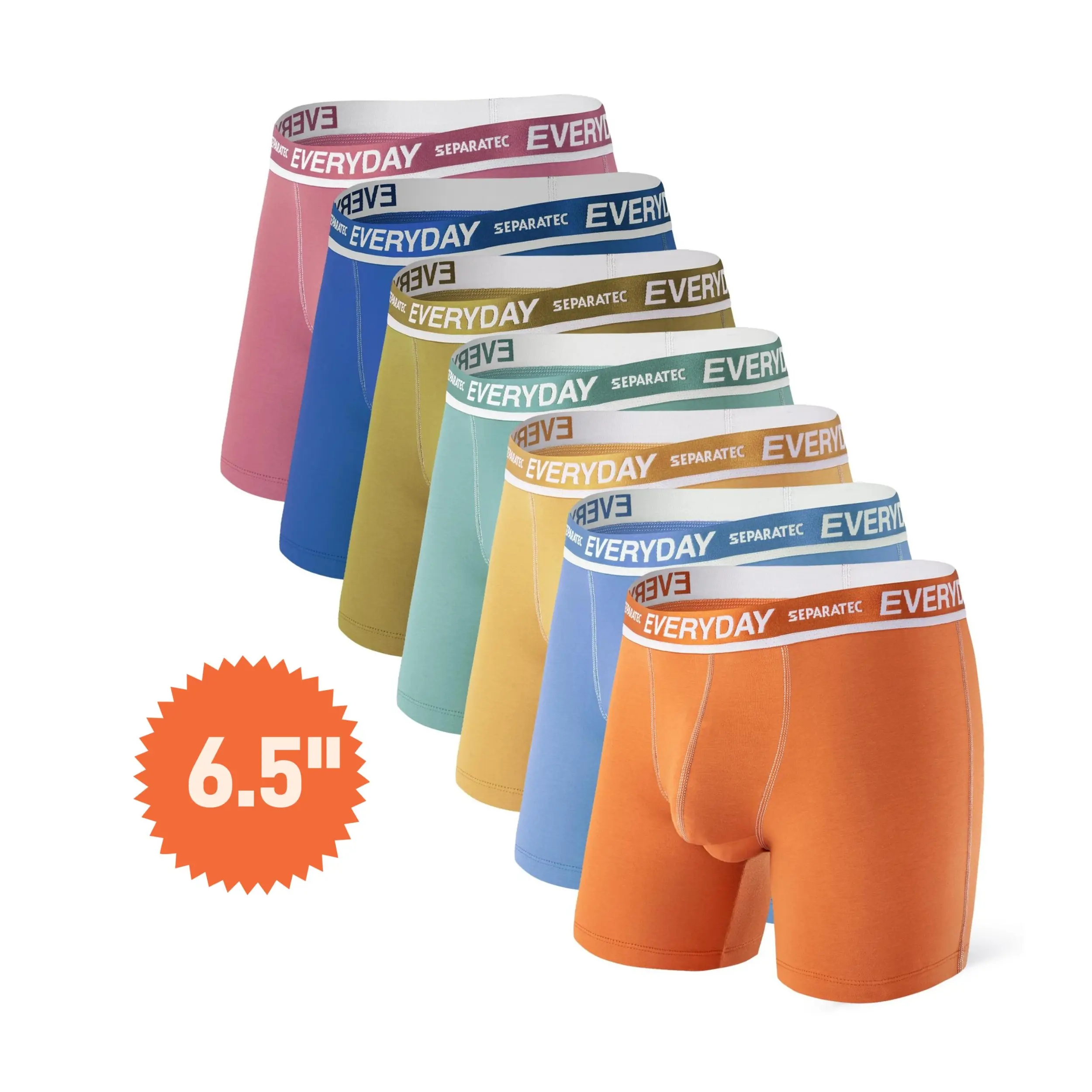 Men's Dual Pouch Boxer Briefs, Soft Plain Cotton Spandex Underwear, Breathable & Anti-Chafe