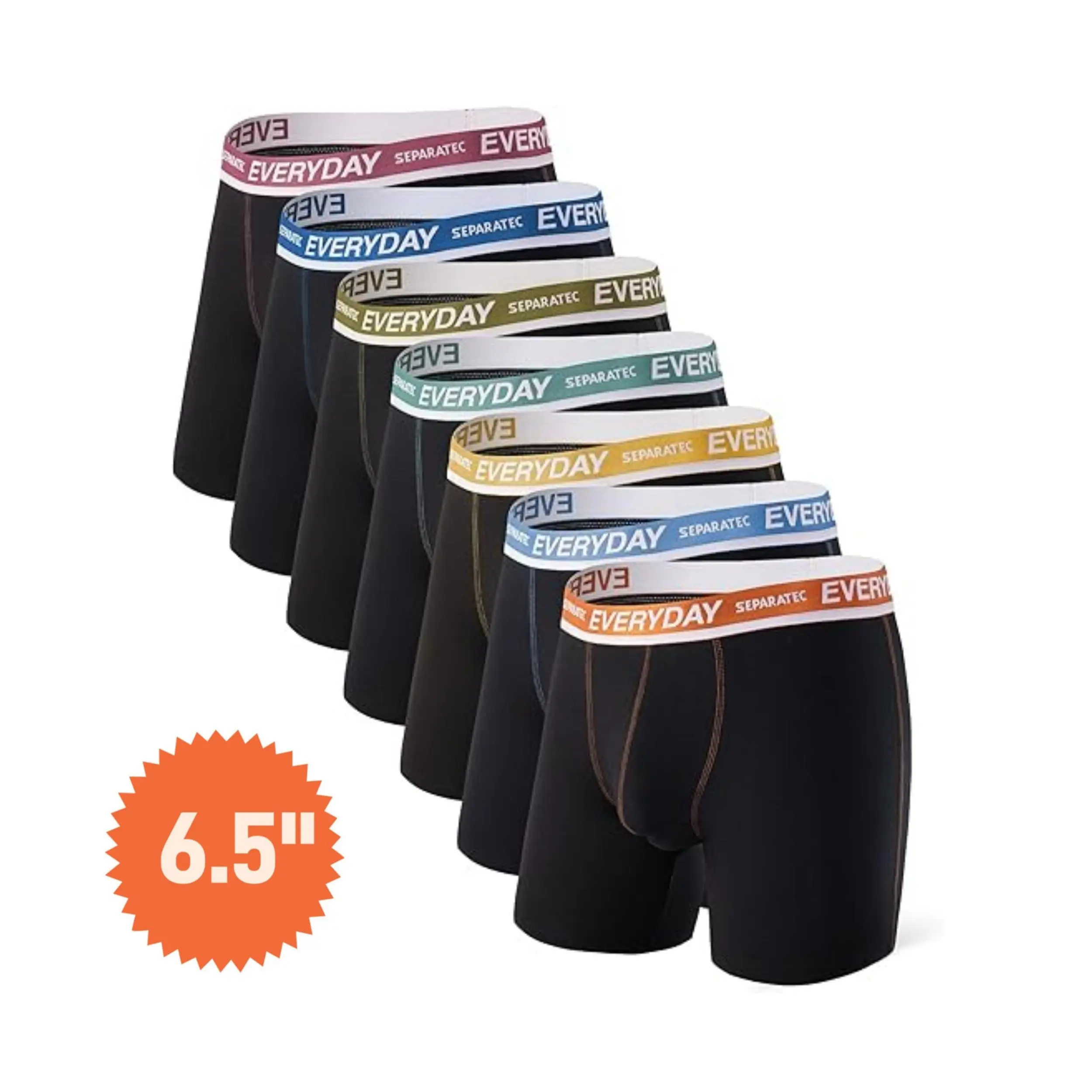 Men's Dual Pouch Boxer Briefs, Soft Plain Cotton Spandex Underwear, Breathable & Anti-Chafe